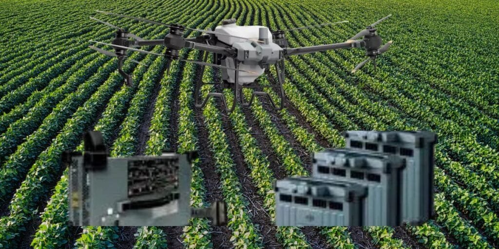 Drone agrícola DJI Agras T40, pulverização com drone