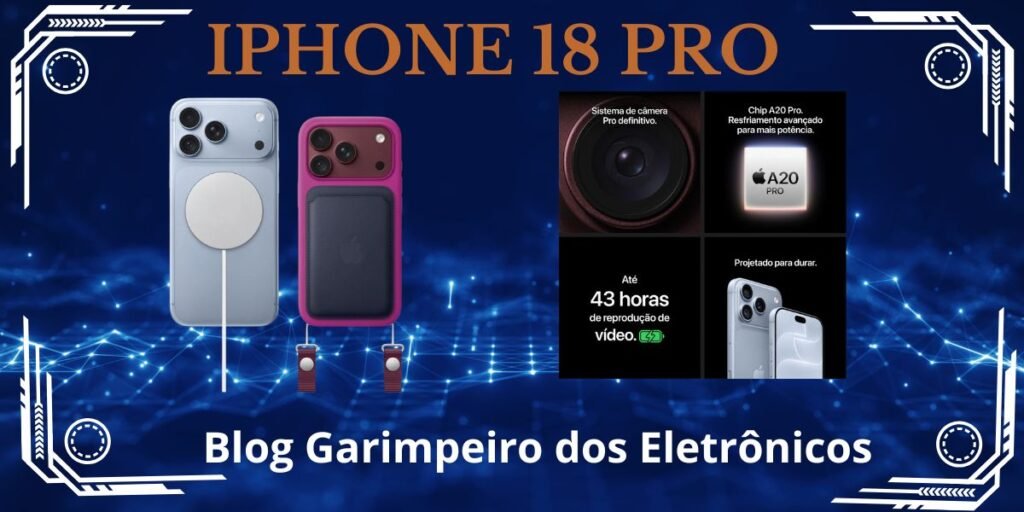 iPhone 18 Pro Max 2TB Glacial. 3 iPhone 18 Pro Max 2TB Glacial e acessório.